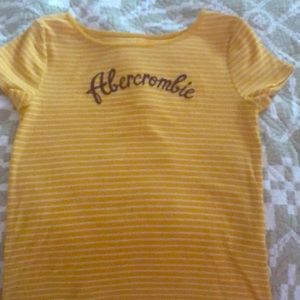 Abercrombie Yellow Striped Tee